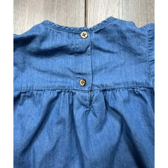 Gorgeous Embroidered Denim Swing Dress - Picture 6 of 8